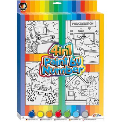 Creative Craft Group Malen nach Zahlen Set - Fahrzeuge Multicolor Creative Craft Group Malen nach Zahlen Set - Fahrzeuge Multicolor