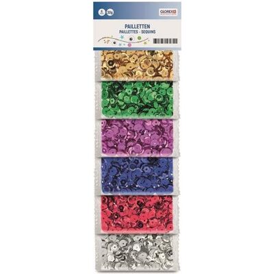 Glorex Pailletten, 6mm, 6Fb., 30g Glorex Pailletten, 6mm, 6Fb., 30g