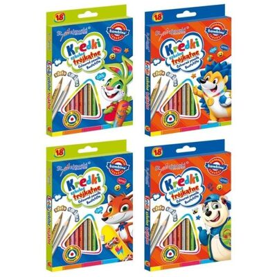 St. Majewski, Malstifte, Dreieckige Buntstifte, 18 Farben BAMBINO (18x) St. Majewski, Malstifte, Dreieckige Buntstifte, 18 Farben BAMBINO (18x)