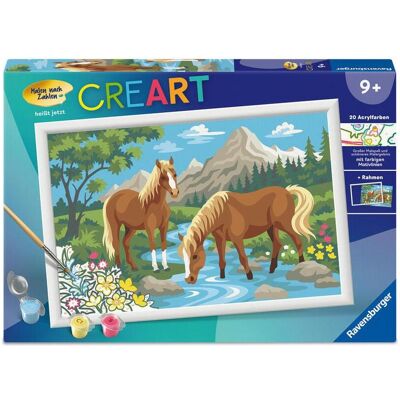 Ravensburger CreArt, Malen nach Zahlen Kinder - Pferde im Wasser Ravensburger CreArt, Malen nach Zahlen Kinder - Pferde im Wasser