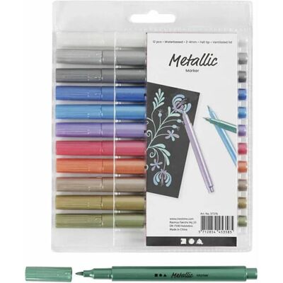 Creativ Company, Malstifte, Fasermaler Metallic 12 Stück (12x) Creativ Company, Malstifte, Fasermaler Metallic 12 Stück (12x)