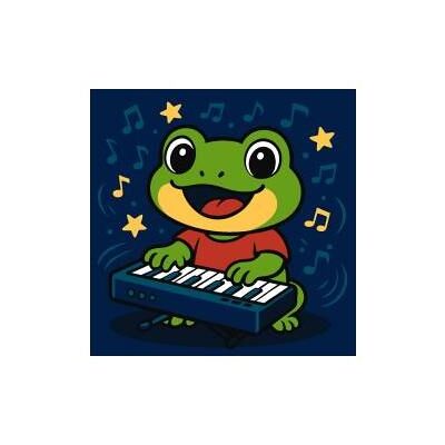 Ideyka Malen nach Zahlen - Frosch mit Klavier (Kinder) Ideyka Malen nach Zahlen - Frosch mit Klavier (Kinder)