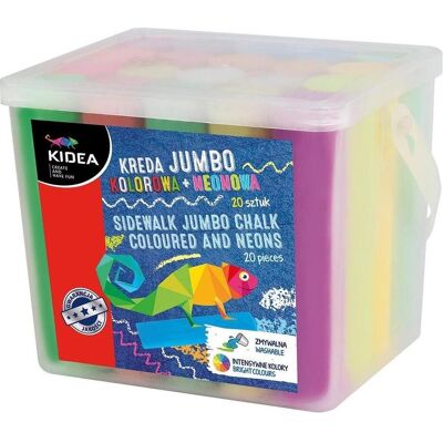 Derform Farbige Kreide + Neon Jumbo 20 Stück KIDEA (20x) Derform Farbige Kreide + Neon Jumbo 20 Stück KIDEA (20x)