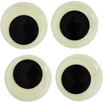 Glorex Wackelaugen selbstklebend "Nachtleuchtend", Ø 35 mm, 4 Stück Glorex Wackelaugen selbstklebend "Nachtleuchtend", Ø 35 mm, 4 Stück