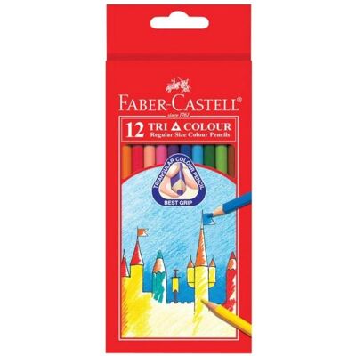 Faber-Castell, Bleistift, Buntstifte tri color, 12er Pack sortierte Farben (12x) Faber-Castell, Bleistift, Buntstifte tri color, 12er Pack sortierte Farben (12x)