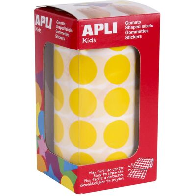 Apli, Sticker, Kids Sticker Creative "Rund", auf Rolle, gelb (1770 Sticker) Apli, Sticker, Kids Sticker Creative "Rund", auf Rolle, gelb (1770 Sticker)
