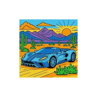 Ideyka Malen nach Zahlen - Spielzeugauto in der Wüste (Kinder) Ideyka Malen nach Zahlen - Spielzeugauto in der Wüste (Kinder)