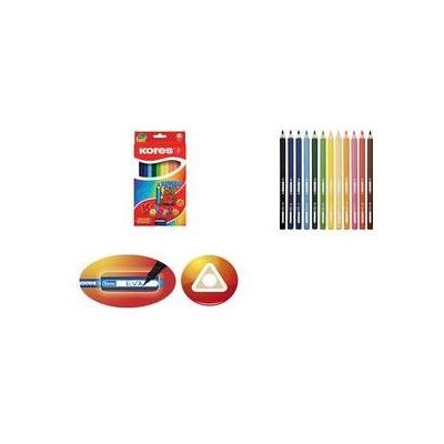 Kores, Malstifte, Buntstifte ""JUMBO"", 12er Karton-Etui + GRATIS Spitzer, inkl. Namensfeld, aus Lindenholz mit (12x) Kores, Malstifte, Buntstifte ""JUMBO"", 12er Karton-Etui + GRATIS Spitzer, inkl. Namensfeld, aus Lindenholz mit (12x)
