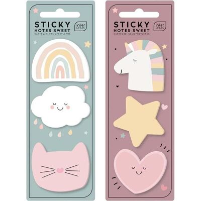 Interdruk, Haftnotiz, Haftmarker Sticky Notes SWEET 3 Motive 75 Blatt 2fach sortiert Interdruk, Haftnotiz, Haftmarker Sticky Notes SWEET 3 Motive 75 Blatt 2fach sortiert