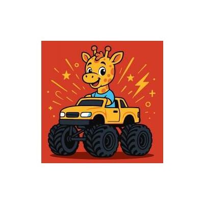 Ideyka Malen nach Zahlen - Giraffe im Auto (Kinder) Ideyka Malen nach Zahlen - Giraffe im Auto (Kinder)