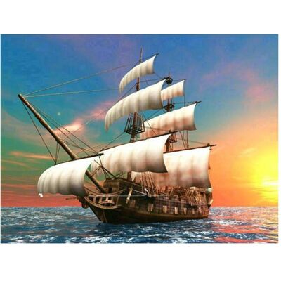 Magni Diamond Painting Segelschiff 40x30cm Magni Diamond Painting Segelschiff 40x30cm