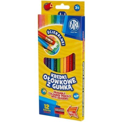 Astra, Malstifte, Dreieckige Buntstifte 12 Stück (12x) Astra, Malstifte, Dreieckige Buntstifte 12 Stück (12x)