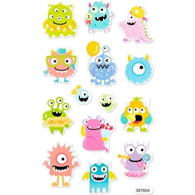 Teka, Sticker, Im Dunkeln leuchtende Monster-Schaumstoffaufkleber (14 Sticker) Teka, Sticker, Im Dunkeln leuchtende Monster-Schaumstoffaufkleber (14 Sticker)