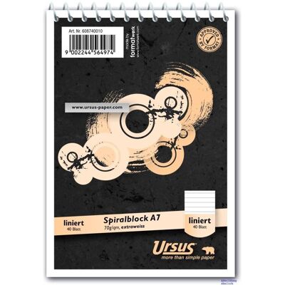 Ursus, Heft + Block, Spiralblock (A7, Liniert, Weicher Einband) Ursus, Heft + Block, Spiralblock (A7, Liniert, Weicher Einband)