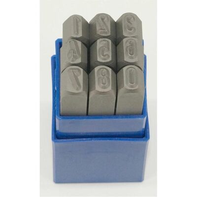 BETA, Stempel, GRAVUREM-S Standard Schlagzahlen, Schlagstempel, Prägestempel, Einschlagzahlen - Zahlen 0-9 / 1mm BETA, Stempel, GRAVUREM-S Standard Schlagzahlen, Schlagstempel, Prägestempel, Einschlagzahlen - Zahlen 0-9 / 1mm
