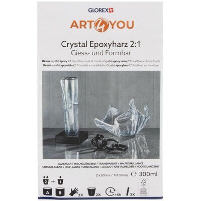 Glorex, Modelliermasse, Crystal Epoxyharz 2:1 300ml Glorex, Modelliermasse, Crystal Epoxyharz 2:1 300ml