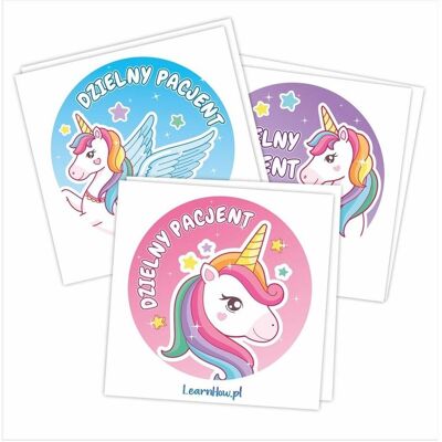 LearnHow, Sticker, Tapfere Patientenaufkleber - Einhörner 60mm 60St (60 Sticker) LearnHow, Sticker, Tapfere Patientenaufkleber - Einhörner 60mm 60St (60 Sticker)