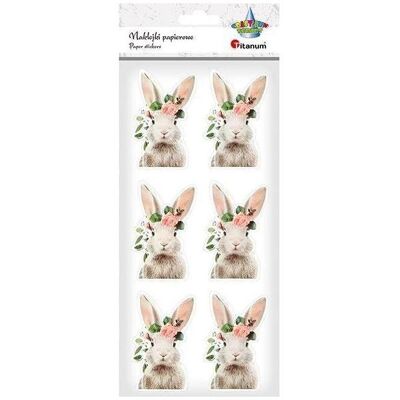 Titanum, Sticker, Hasen-Papieraufkleber, 6 Stk. (6 Sticker) Titanum, Sticker, Hasen-Papieraufkleber, 6 Stk. (6 Sticker)
