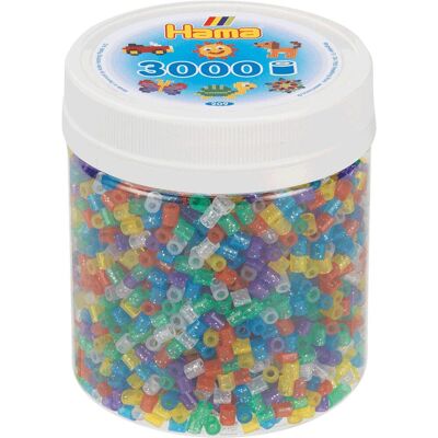 Hama Perlen Strijkkralen in Potje - Glittermix (54), 3000st. Hama Perlen Strijkkralen in Potje - Glittermix (54), 3000st.