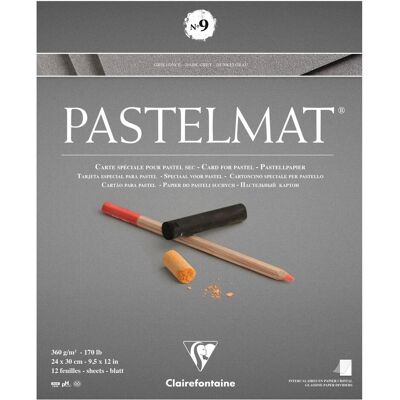 Clairefontaine, Bastelpapier, Pastelmat N°9, Pastellblock kopfgeleimt, 12 Blatt 24x30 cm, 360g - (360 g/m²) Clairefontaine, Bastelpapier, Pastelmat N°9, Pastellblock kopfgeleimt, 12 Blatt 24x30 cm, 360g - (360 g/m²)