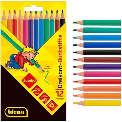 Idena, Malstifte, Dreikant-Buntstifte Jumbo holzfrei 12er (12x) Idena, Malstifte, Dreikant-Buntstifte Jumbo holzfrei 12er (12x)