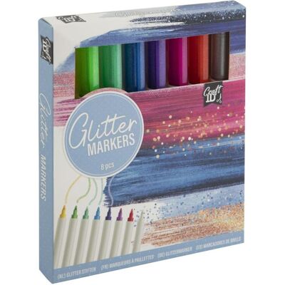 Craft, Marker, Glitter markers 8 pcs (8x) Craft, Marker, Glitter markers 8 pcs (8x)
