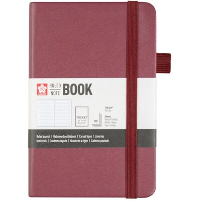 Sakura, Heft + Block, Notizbuch ca. A7+ liniert, maulbeere Hardcover 160 Seiten (A7, Liniert, Harter Einband) Sakura, Heft + Block, Notizbuch ca. A7+ liniert, maulbeere Hardcover 160 Seiten (A7, Liniert, Harter Einband)
