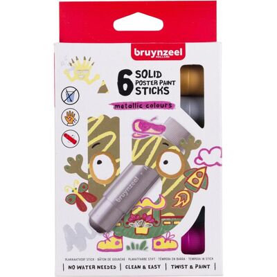 Bruynzeel, Marker, Gouache Sticks Metallic, 6St. (6x) Bruynzeel, Marker, Gouache Sticks Metallic, 6St. (6x)