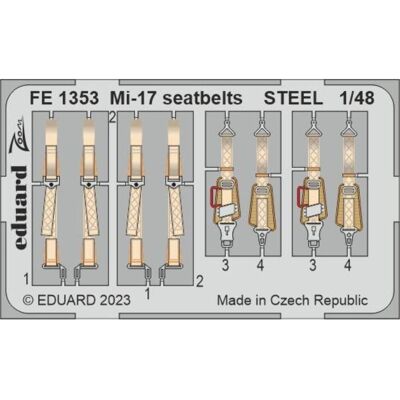 Eduard Mi-17 seatbelts STEEL 48 AMK Eduard Mi-17 seatbelts STEEL 48 AMK