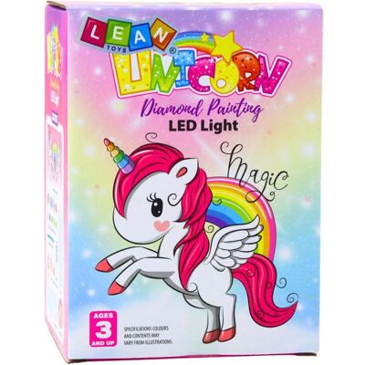 Lean Toys Kreativset Einhorn im Glas Diamanten Nachtlampe Fernbedienung DIY Lean Toys Kreativset Einhorn im Glas Diamanten Nachtlampe Fernbedienung DIY