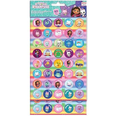 Sticker, Belohnungsaufkleber Gabby's Dollhouse, 80 Stück. (80 Sticker) Sticker, Belohnungsaufkleber Gabby's Dollhouse, 80 Stück. (80 Sticker)