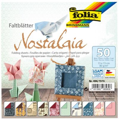 Folia, Bastelpapier, Faltblätter Nostalgia (80 g/m², 50x) Folia, Bastelpapier, Faltblätter Nostalgia (80 g/m², 50x)