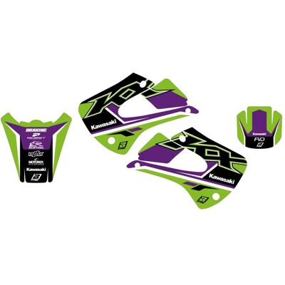 Blackbird, Sticker, Aufkleber-Set für Kawasaki KX 85 (2001–2013), Dream 5 Farben, Grün, Schwarz Blackbird, Sticker, Aufkleber-Set für Kawasaki KX 85 (2001–2013), Dream 5 Farben, Grün, Schwarz