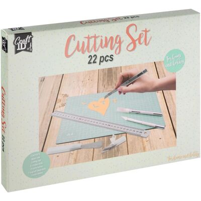 Grafix Craft ID - Cuttingmat set A4 with knifes - 22 pcs (CR1303/25GE) Grafix Craft ID - Cuttingmat set A4 with knifes - 22 pcs (CR1303/25GE)