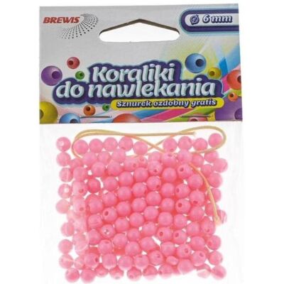 Brewis Rosa Perlen + Schnur 6mm 16g Brewis Rosa Perlen + Schnur 6mm 16g