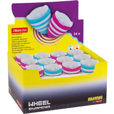 Aristo Spitzer, Dosenspitzer Fancy Wheel 24er Display, farbig sortiert Aristo Spitzer, Dosenspitzer Fancy Wheel 24er Display, farbig sortiert