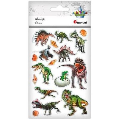 Titanum, Sticker, Weiche, konvexe Aufkleber, Dinosaurier, Mix aus 17 Stück (17 Sticker) Titanum, Sticker, Weiche, konvexe Aufkleber, Dinosaurier, Mix aus 17 Stück (17 Sticker)