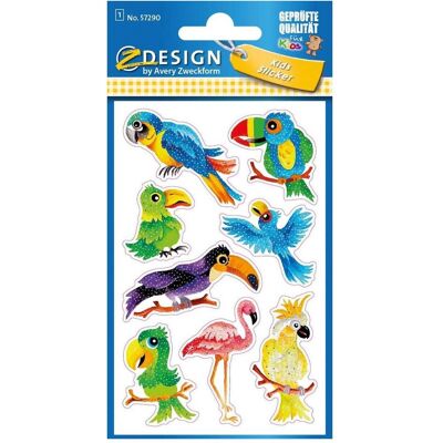 Avery Zweckform - Glitter Stickers Vögel - 8 Motive Avery Zweckform - Glitter Stickers Vögel - 8 Motive