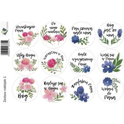 Szaron, Sticker, Aufkleberset - Blumen (12 Sticker) Szaron, Sticker, Aufkleberset - Blumen (12 Sticker)