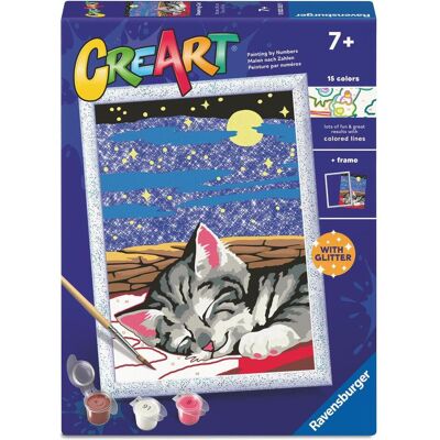 Ravensburger CreArt - Malen nach Zahlen - Träumende Katze Ravensburger CreArt - Malen nach Zahlen - Träumende Katze