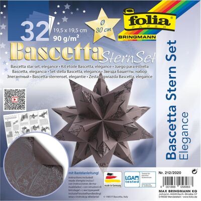 Folia, Bastelpapier, Bringmann 212/2020 - Bastelset Bascetta Stern Elegance, Indian Dreams braun, 32 Blatt, 19,5 (140 g/m², 32x) Folia, Bastelpapier, Bringmann 212/2020 - Bastelset Bascetta Stern Elegance, Indian Dreams braun, 32 Blatt, 19,5 (140 g/m², 32x)