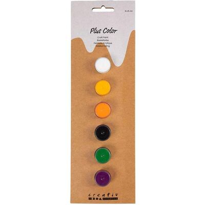 Creativ Company, Künstlerfarbe + Bastelfarbe, Acrylfarbe Hobbyfarbe Plus Color 6 x 5 ml, Halloween Farben (5 ml) Creativ Company, Künstlerfarbe + Bastelfarbe, Acrylfarbe Hobbyfarbe Plus Color 6 x 5 ml, Halloween Farben (5 ml)
