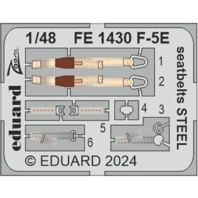 Eduard F-5E seatbelts STEEL 1/48 AFV CLUB / Eduard F-5E seatbelts STEEL 1/48 AFV CLUB /