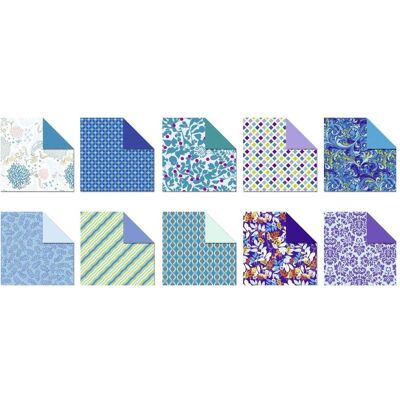 Ursus, Bastelpapier, Desinpapier Faltblätter 'Sapphire' 100g/qm 20x20cm VE=50 Blatt sortiert 10 Designs (100 g/m², 1x) Ursus, Bastelpapier, Desinpapier Faltblätter 'Sapphire' 100g/qm 20x20cm VE=50 Blatt sortiert 10 Designs (100 g/m², 1x)
