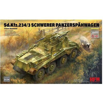 Rye Field Model Sd.Kfz.234/3 Schwerer Panzerspahwagen 7.5cm Stummel Rye Field Model Sd.Kfz.234/3 Schwerer Panzerspahwagen 7.5cm Stummel