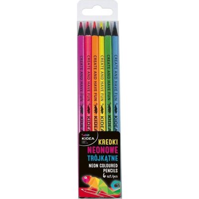 Derform, Malstifte, KIDEA dreieckige Neonstifte, 6 Farben (6x) Derform, Malstifte, KIDEA dreieckige Neonstifte, 6 Farben (6x)
