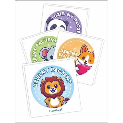 LearnHow, Sticker, Aufkleber Brave Patient - Tiere 40mm 60Stk (60 Sticker) LearnHow, Sticker, Aufkleber Brave Patient - Tiere 40mm 60Stk (60 Sticker)
