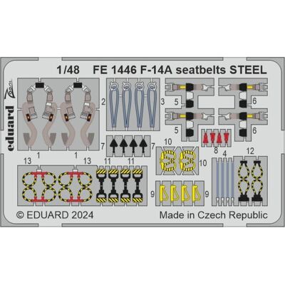 Eduard F-14A seatbelts STEEL GREAT WALL HOBBY Eduard F-14A seatbelts STEEL GREAT WALL HOBBY
