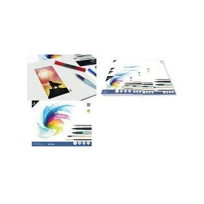 Kangaro, Bastelpapier, Aquarellblock 17x24cm 16 Blatt 300 Gramm cremeweiss (300 g/m², 16x) Kangaro, Bastelpapier, Aquarellblock 17x24cm 16 Blatt 300 Gramm cremeweiss (300 g/m², 16x)