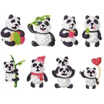 Magni Diamond Painting Sticker Panda 8 Stück Magni Diamond Painting Sticker Panda 8 Stück